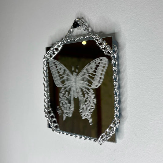 Monarch Butterfly Etched Mirror