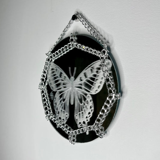 Monarch Butterfly Etched Mirror