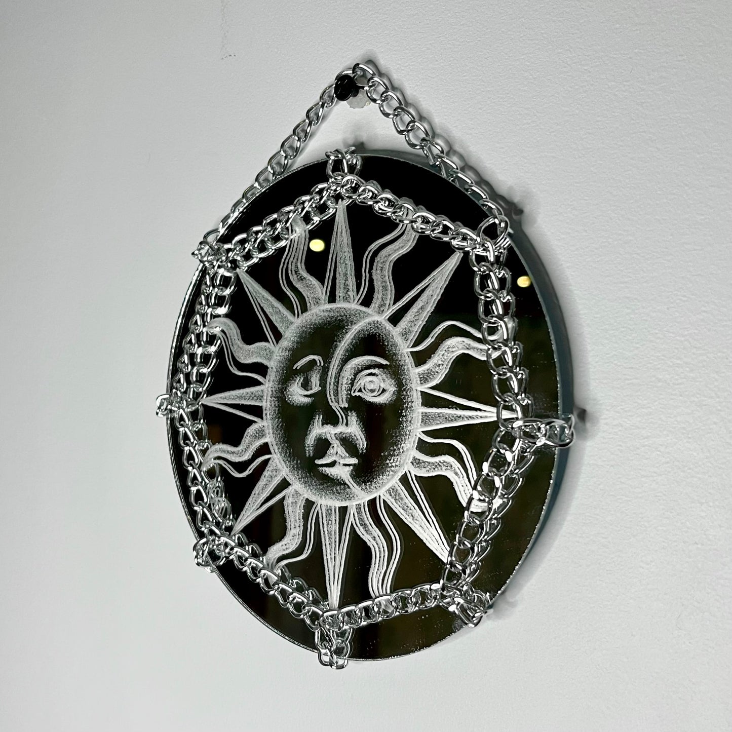 Sun & Moon Celestial Etched Mirror