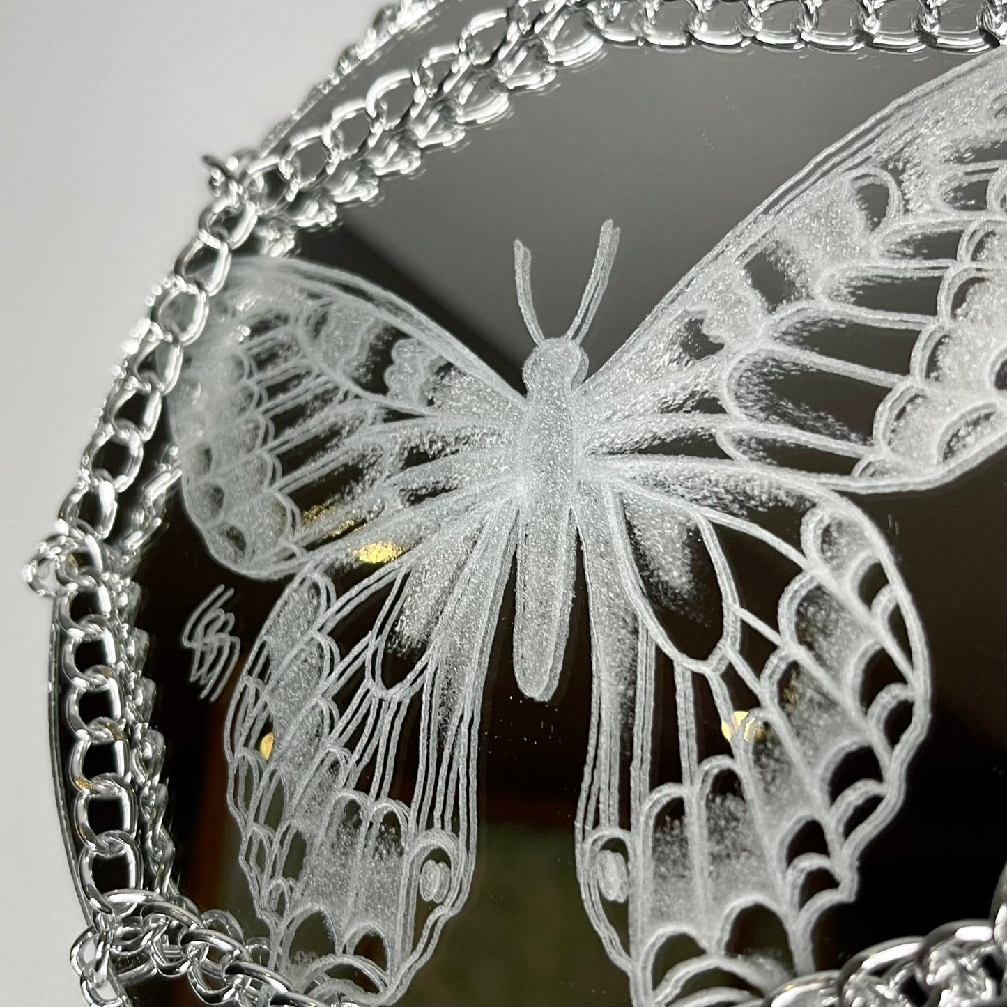 Monarch Butterfly Etched Mirror