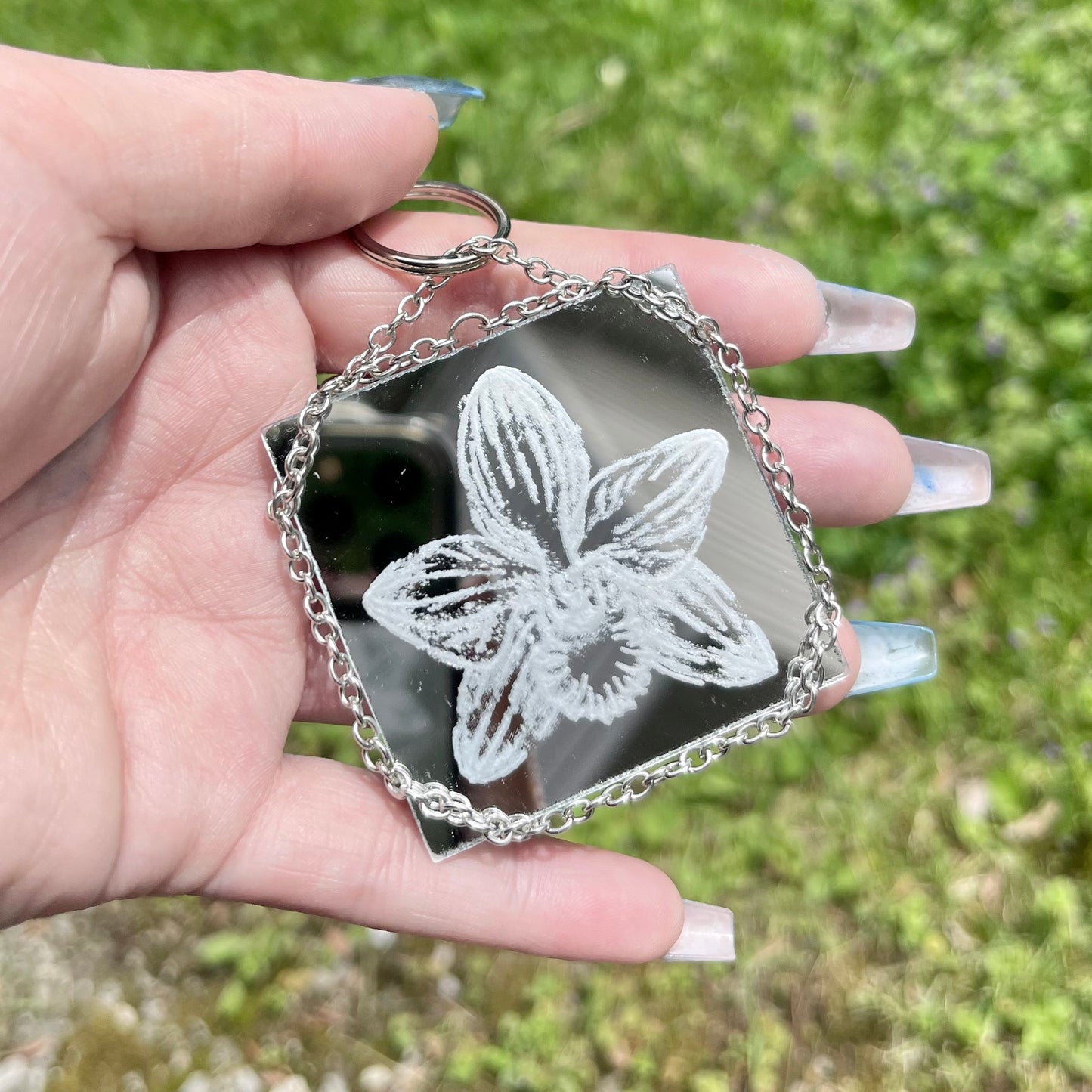 Orchid Keychain