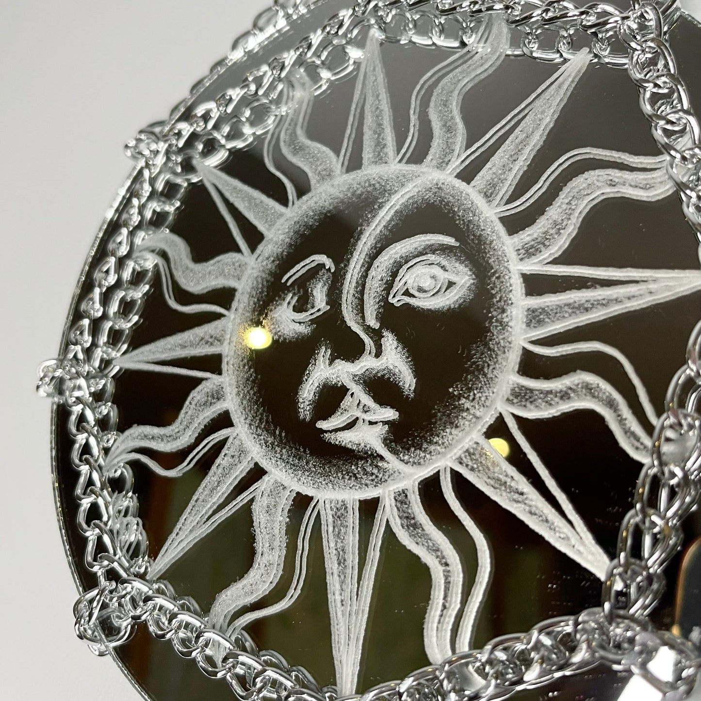 Sun & Moon Celestial Etched Mirror