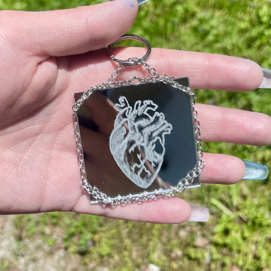 Anatomical Heart Keychain