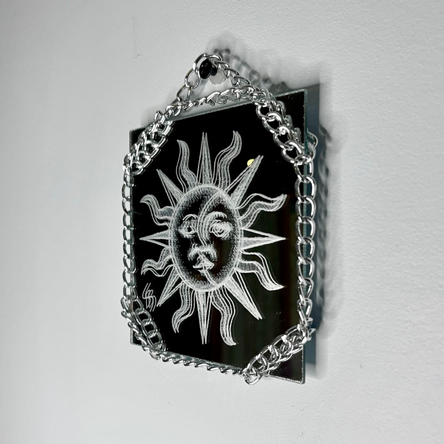 Sun & Moon Celestial Etched Mirror