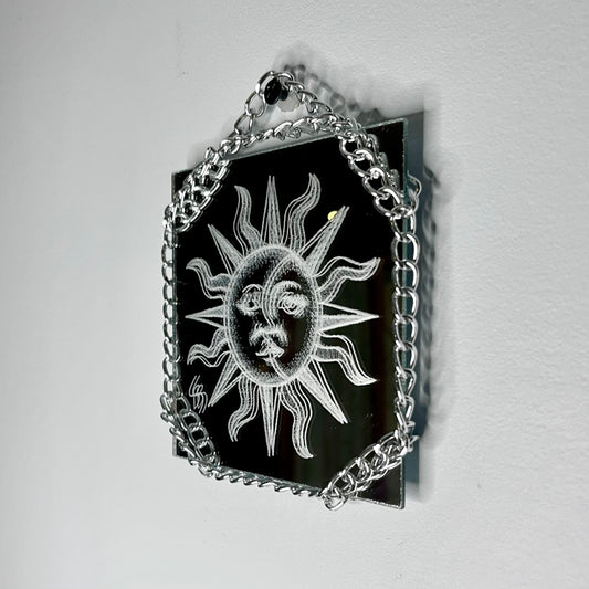 Sun & Moon Celestial Etched Mirror