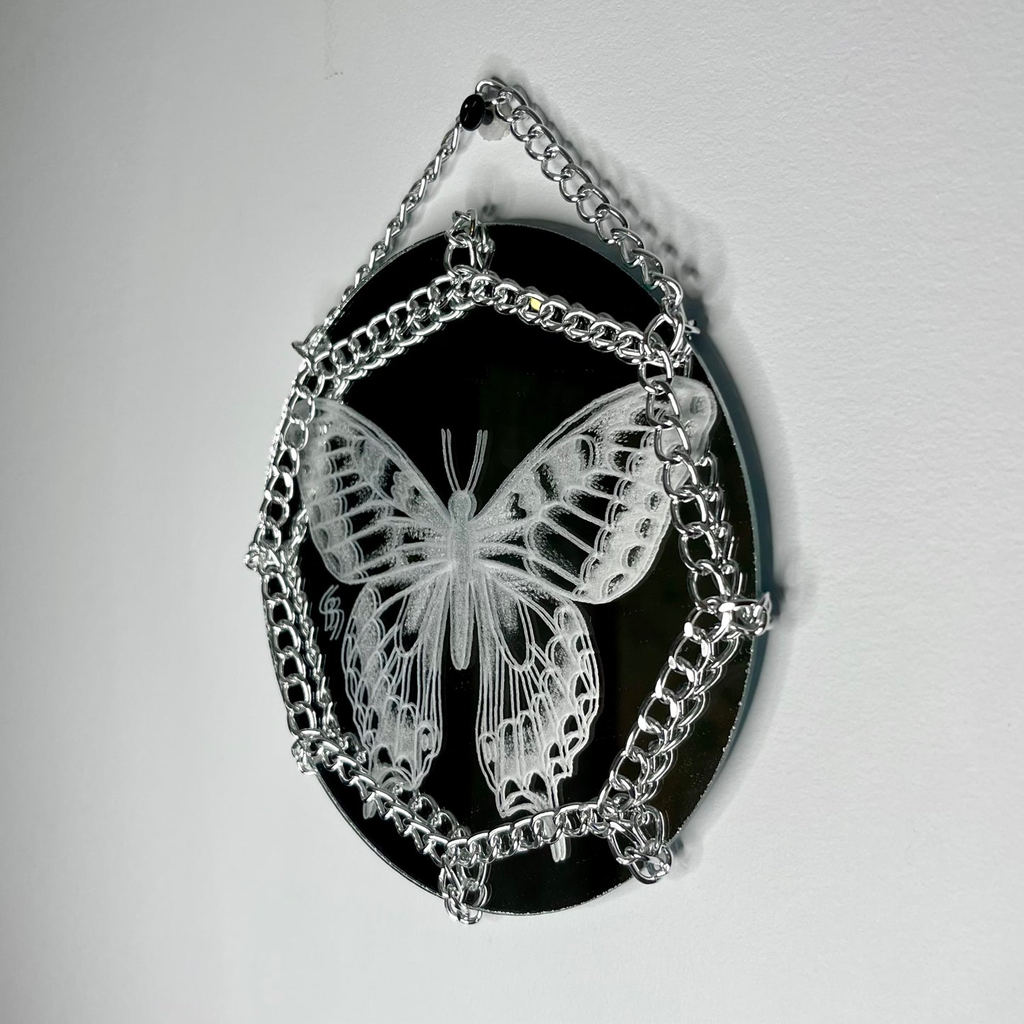 Monarch Butterfly Etched Mirror