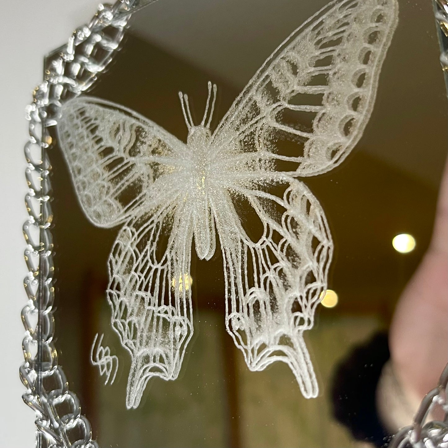 Monarch Butterfly Etched Mirror